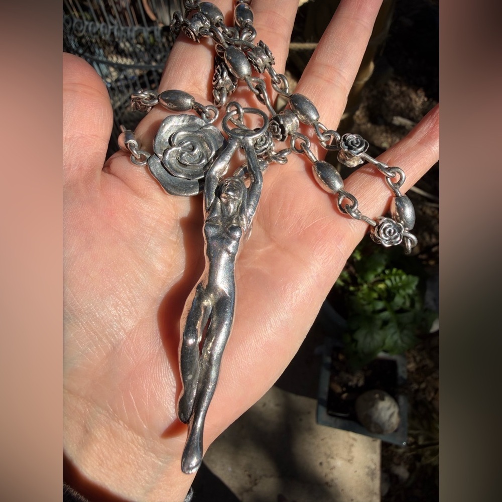 Mitchell Binder King Baby 144g Sterling Rosary - Discontinued Female Form Motif - Picture 9 of 15